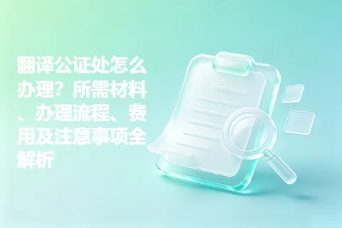 翻译公证处怎么办理？所需材料、办理流程、费用及注意事项全解析