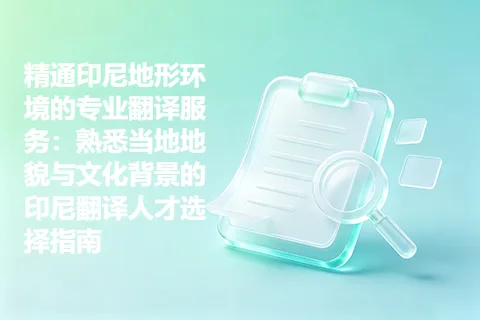精通印尼地形环境的专业翻译服务：熟悉当地地貌与文化背景的印尼翻译人才选择指南