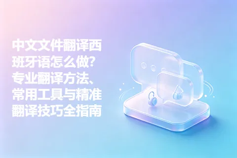 中文文件翻译西班牙语怎么做？专业翻译方法、常用工具与精准翻译技巧全指南