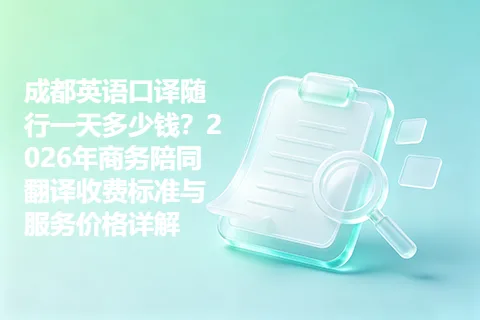 成都英语口译随行一天多少钱？2026年商务陪同翻译收费标准与服务价格详解