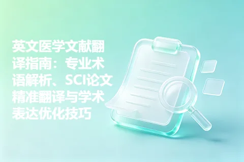 英文医学文献翻译指南：专业术语解析、SCI论文精准翻译与学术表达优化技巧