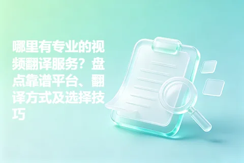 哪里有专业的视频翻译服务？盘点靠谱平台、翻译方式及选择技巧