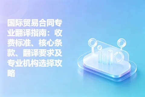 国际贸易合同专业翻译指南：收费标准、核心条款、翻译要求及专业机构选择攻略