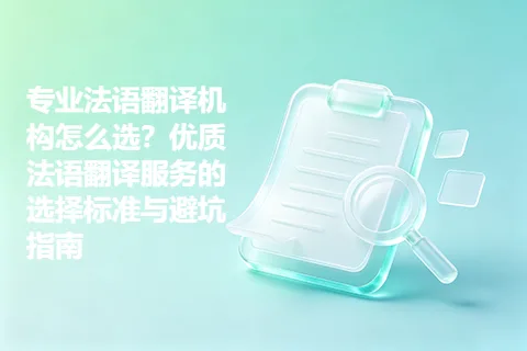 专业法语翻译机构怎么选？优质法语翻译服务的选择标准与避坑指南