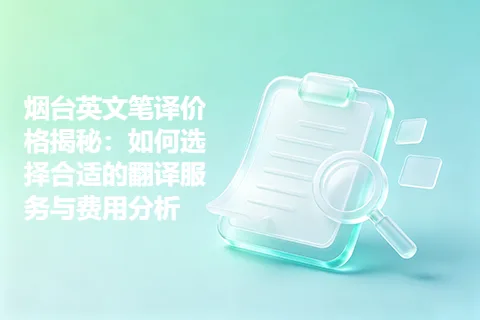 烟台英文笔译价格揭秘:如何选择合适的翻译服务与费用分析