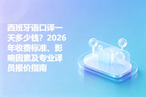 西班牙语口译一天多少钱？2026年收费标准、影响因素及专业译员报价指南