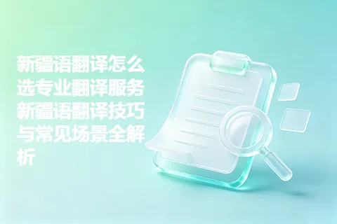 新疆语翻译怎么选专业翻译服务 新疆语翻译技巧与常见场景全解析