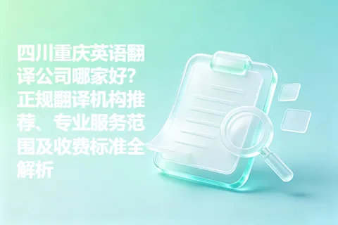 四川重庆英语翻译公司哪家好？正规翻译机构推荐、专业服务范围及收费标准全解析