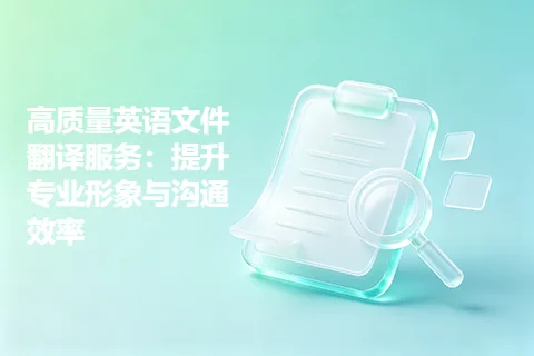 高质量英语文件翻译服务：提升专业形象与沟通效率