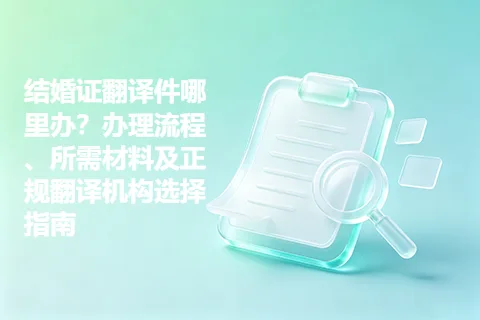 结婚证翻译件哪里办？办理流程、所需材料及正规翻译机构选择指南