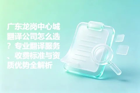 广东龙岗中心城翻译公司怎么选？专业翻译服务、收费标准与资质优势全解析