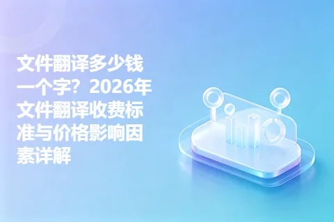 文件翻译多少钱一个字?2026年文件翻译收费标准与价格影响因素详解