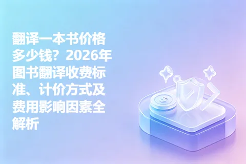 翻译一本书价格多少钱？2026年图书翻译收费标准、计价方式及费用影响因素全解析