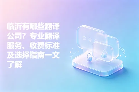 临沂有哪些翻译公司？专业翻译服务、收费标准及选择指南一文了解