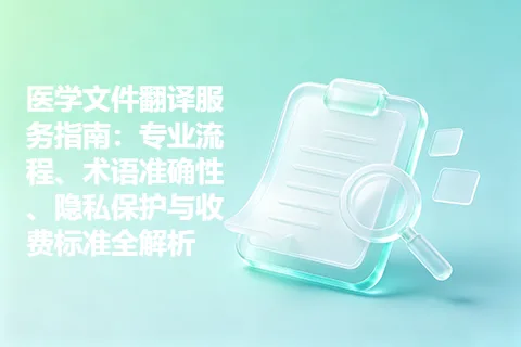 医学文件翻译服务指南:专业流程、术语准确性、隐私保护与收费标准全解析