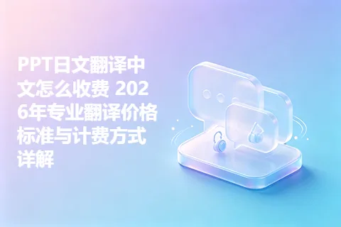 PPT日文翻译中文怎么收费 2026年专业翻译价格标准与计费方式详解