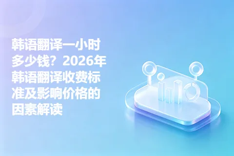 韩语翻译一小时多少钱？2026年韩语翻译收费标准及影响价格的因素解读