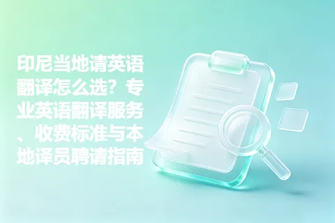 印尼当地请英语翻译怎么选？专业英语翻译服务、收费标准与本地译员聘请指南