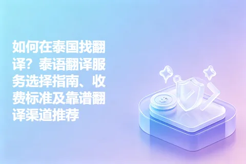 如何在泰国找翻译？泰语翻译服务选择指南、收费标准及靠谱翻译渠道推荐