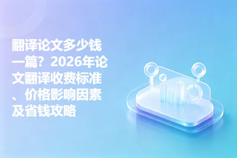 翻译论文多少钱一篇?2026年论文翻译收费标准、价格影响因素及省钱攻略