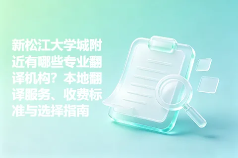 新松江大学城附近有哪些专业翻译机构？本地翻译服务、收费标准与选择指南