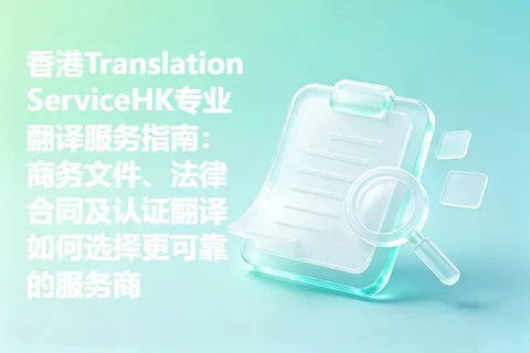 香港TranslationServiceHK专业翻译服务指南：商务文件、法律合同及认证翻译如何选择更可靠的服务商
