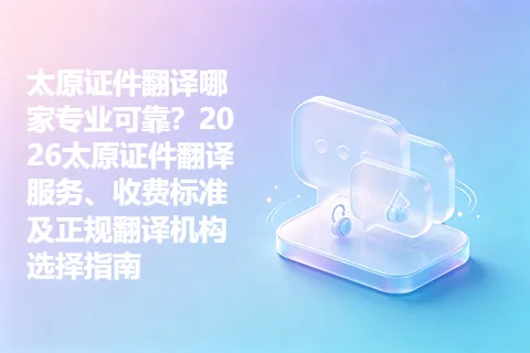 太原证件翻译哪家专业可靠？2026太原证件翻译服务、收费标准及正规翻译机构选择指南
