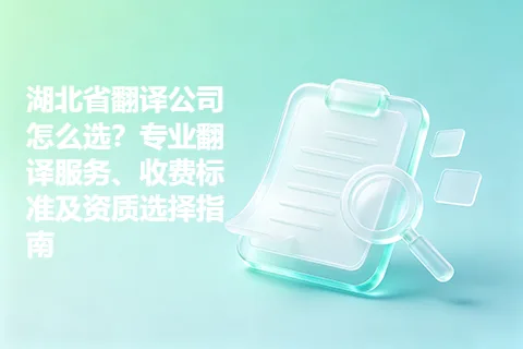湖北省翻译公司怎么选？专业翻译服务、收费标准及资质选择指南