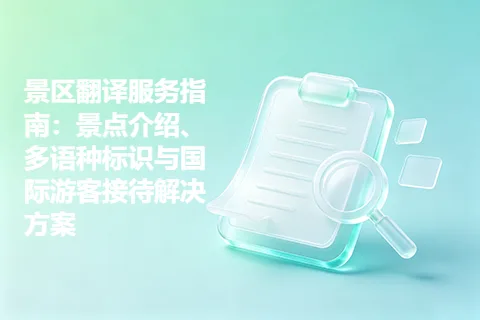 景区翻译服务指南：景点介绍、多语种标识与国际游客接待解决方案
