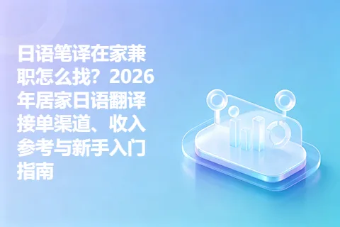 日语笔译在家兼职怎么找？2026年居家日语翻译接单渠道、收入参考与新手入门指南
