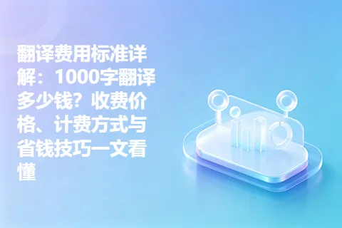 翻译费用标准详解：1000字翻译多少钱？收费价格、计费方式与省钱技巧一文看懂