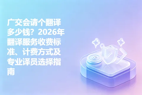 广交会请个翻译多少钱？2026年翻译服务收费标准、计费方式及专业译员选择指南