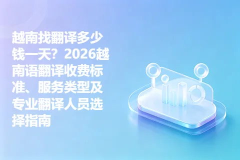 越南找翻译多少钱一天？2026越南语翻译收费标准、服务类型及专业翻译人员选择指南