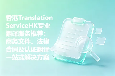 香港TranslationServiceHK专业翻译服务推荐：商务文件、法律合同及认证翻译一站式解决方案