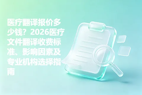 医疗翻译报价多少钱？2026医疗文件翻译收费标准、影响因素及专业机构选择指南