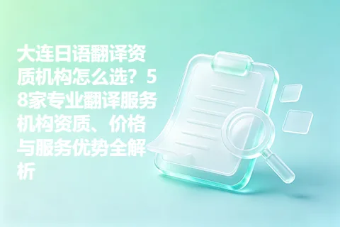 大连日语翻译资质机构怎么选？58家专业翻译服务机构资质、价格与服务优势全解析