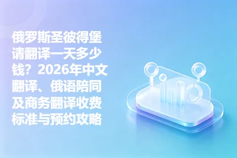 俄罗斯圣彼得堡请翻译一天多少钱？2026年中文翻译、俄语陪同及商务翻译收费标准与预约攻略