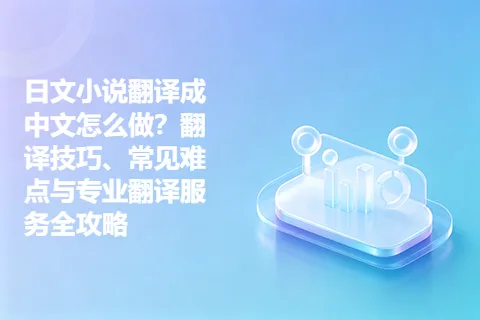 日文小说翻译成中文怎么做？翻译技巧、常见难点与专业翻译服务全攻略