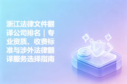浙江法律文件翻译公司排名｜专业资质、收费标准与涉外法律翻译服务选择指南