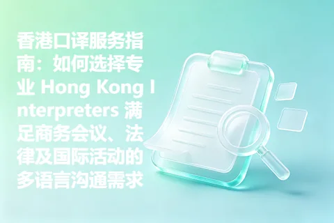 香港口译服务指南：如何选择专业 Hong Kong Interpreters 满足商务会议、法律及国际活动的多语言沟通需求