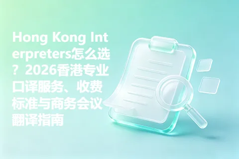 Hong Kong Interpreters怎么选？2026香港专业口译服务、收费标准与商务会议翻译指南