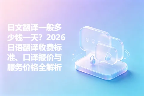 日文翻译一般多少钱一天？2026日语翻译收费标准、口译报价与服务价格全解析
