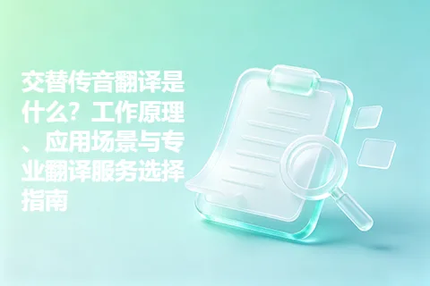 交替传音翻译是什么?工作原理、应用场景与专业翻译服务选择指南