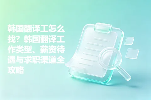 韩国翻译工怎么找？韩国翻译工作类型、薪资待遇与求职渠道全攻略