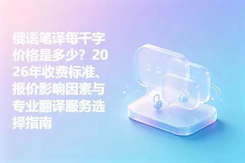 俄语笔译每千字价格是多少？2026年收费标准、报价影响因素与专业翻译服务选择指南