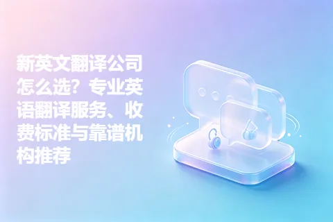 新英文翻译公司怎么选？专业英语翻译服务、收费标准与靠谱机构推荐