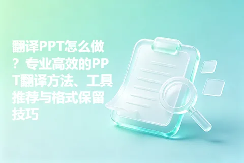 翻译PPT怎么做？专业高效的PPT翻译方法、工具推荐与格式保留技巧