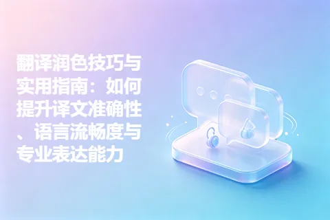 翻译润色技巧与实用指南：如何提升译文准确性、语言流畅度与专业表达能力