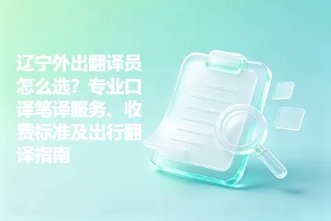 辽宁外出翻译员怎么选？专业口译笔译服务、收费标准及出行翻译指南