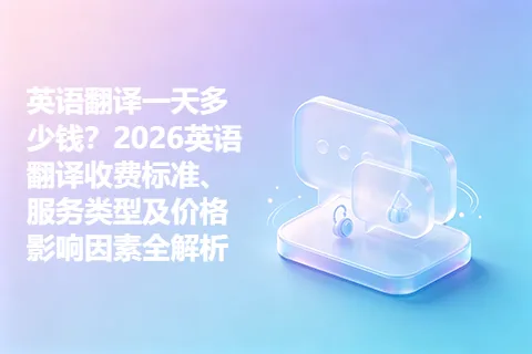 英语翻译一天多少钱？2026英语翻译收费标准、服务类型及价格影响因素全解析